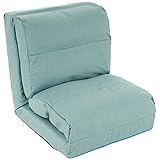 Nexos Schlafsessel Hellblau 220x60x14 cm verstellbar Comfort Jugendsessel Gästebett klappbar Sitzsack Klappbett Sessel Bodensofa Lounger Einzelsofa Multifunktionsstuhl Faule Couch