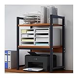 Bücherregale Desktop-Bücherregal-Regale Multifunktions-Drucker-Regal kleines Büro-Desktop-Speicherregal-Boden 2-Layer-Speicher-Rack for Desktop, Tischplatte oder Zähler, 53 × 35 × 80 cm Bücherregale S