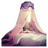 Bed Canopy Curtain Bed Curtain Star Tulle Baby Bed Dome Canopy Curtain Hanging Bed Canopy Breathable Tent Summer Protector Bed Tent Curtain (Color : 2) (4)