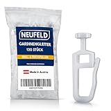 NEUFELD® 120 Gardinengleiter für Innenlaufschienen (inkl. 6 Feststeller) | 7mm Faltengleiter für Gardinenschienen, Vorhangschienen | Gardinenrollen