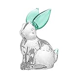 FROVOL 1 x Mini-Hasen-Figur mit Kristall-Dekoration, Osterdekoration, Tier-Statue, O9W2, Tier-Ornament, Büro, Haushalt, Ornament-Figuren