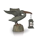 SPI Home Cast Aluminiumguss Pelican Laterne Kerzenhalter Statue 27,9 cm hoch
