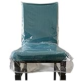 KOFOT Stuhlhussen PVC, Plastik Sesselbezug mit Rückenlehnen Wasserdicht Esszimmerstuhl Sitzbezüge Klar Stuhlhusse -2er-Pack