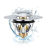 Waschbeckenstöpsel, Pop up Abflussstopfen Universal Ablaufgarnitur Stöpsel, Abflussstopfen für Aufsatzwaschbecken mit Anti Clogging Sieb, für Zwischen Bad KüChen Waschbecken Abfluss ZubehöR(34-38mm)