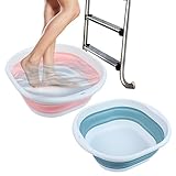 XEFINAL Tragbare Pool-Fußbadewanne, faltbare Pool-Fuß-Waschbecken, Fuß-Badewanne, für oberirdische Schwimmbäder, Zubehör, faltbare Wäsche, platzsparende Kunststoff-Waschwanne