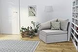 DOMO Collection Delta Sofa, Schlafsofa, Schlafsessel, Gästebett, tiny couch, Ecksessel, grau, 116x81x83 cm