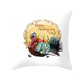 Thanksgiving Türkei Muster Pfirsichhaut Kissenbezug Home Sofa Kissen Kissenbezug Kissen Blau