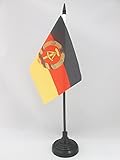 AZ FLAG TISCHFLAGGE DEUTSCHE DEMOKRATISCHE Republik 15x10cm - DDR TISCHFAHNE 10 x 15 cm - flaggen