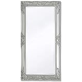 vidaXL Wandspiegel Garderobe Spiegel Badspiegel Antik Barock 100x50 cm Silber