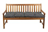 Gutekissen® Bankauflage Stuhlkissen Hollywoodschaukel Garten LS (160x40, Dunkelgrau)