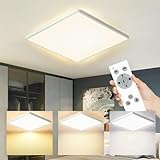 MLOQI LED Deckenleuchte mit Fernbedienung Deckenlampe Dimmbar (2700K-6500K),36W,IP44,Deckenleuchte Wohnzimmer Modern Küchenlampe für Schlafzimmer, Küchenlampe, Flur, Balkon, Esszimmer