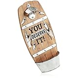 com-four® Flaschenöffner für die Wand - Bieröffner mit Auffangbehälter für Kronkorken - Wand-Flaschenöffner im Vintage-Design - Kronkorken-Entferner [Auswahl variiert] (Design7-01 Stück)