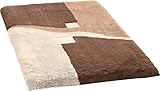 Erwin Müller Badematte Athen, Badteppich, Badvorleger rutschhemmend braun Größe 80x140 cm - kuscheliger Hochflor, für Fußbodenheizung geeignet (weitere Größen)