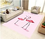 DJHWWD spielteppich Kinder Teppich Boden Rechteckiger rosa Teppich, Esszimmerteppich, Schlafzimmerteppich, tragbar teppiche in Wohnzimmer 80X160CM