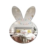 CULASIGN Kinder Tier Acryl Spiegel Aufkleber, DIY Selbstklebende Kaninchen Kätzchen Herz Bär Muster Wandspiegel Aufkleber Deko Spiegel für Kinderzimmer Schminktisch Badzimmer (K)