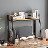 Trapezförmiges Schreibtisch-Bücherregal aus Schmiedeeisen - Multifunktionales Büro-Desktop-Präsentationsregal, Kinderschreibtisch Einfaches Desktop-Bücherregal (Größe: 55 * 32 * 65 cm) (55 * 32 * 65