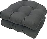 MXYKJO Indoor/Outdoor Wicker Patio Seat Cushion 19'x19' Dining Chair Seat Pads Set of 2 Thick Fill U-Shaped Chair Seat Pads Loveseat Seat Mats for Patio Home Garden