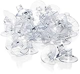 com-four® 40x Saugnapf mit Kabel-Schlitz für Lichterkette und Fenster-Dekoration - Starke Fenster-Noppen zur Fensterbefestigung für Weihnachten, Ostern, Herbst, Silvester - Saugnapfhalter Ø 45 mm