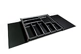 Lana Solution Besteckeinsatz für 70er bis 120er Schubladen, 473,5 mm x 510 mm, anthrazit