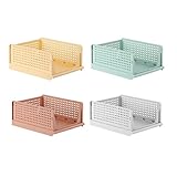 DYOUen Kleiderschrank-Schubladenboxen, stapelbarer Kleiderschrank-Organizer, faltbare Aufbewahrungsboxen für die Heimorganisation (Farbe)