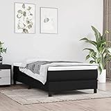 DCRAF Möbelset Boxspringbett Bettgestell schwarz 90x190cm 3FT Einzelbett Stoff