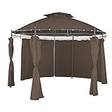 Linder Ersatzdach für Pavillon rund Ø3,5m beige, rot, grau oder Taupe wasserdicht Dach, Farbe:Taupe