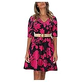 Alueeu Sommerkleid Damen Sexy Knielang Ärmellose Modekleid Frauen Blumenhocker Langdruck Frauenkleid Maxi Kleider Für Damen