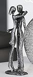 Casablanca 74603 Design Skulptur Couple - Liebespaar - Gußeisen - brüniert - Farbe: Antik-Silber 18 x 16 x 5 cm