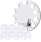 Led Spiegelleuchte, Hollywood Spiegel Beleuchtung 10 Dimmbar 7000K Make Up Licht, Schminktisch Leuchte, Spiegellampe für Kosmetikspiegel, Badzimmer Spiegel [Energieklasse A++]