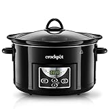 Crockpot Schongarer | 4,7 l (bis zu 5 Personen) | programmierbare Zeitschaltuhr | Schwarz [SCCPRC507B]