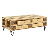 [en.casa] 4er Set Schubladen für Europaletten in Holzfarben Perfekt Integrierbar mit Führungsschienen und Befestigung Palettenmöbel