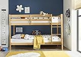 Jugendmöbel24.de Etagenbett Alain Kiefer massiv EN 747-1 + 747-2 FSC-Zertifiziert teilbar zu Einzelbetten Kinderzimmer Hochbett Kinderbett Stockbett Doppelbett