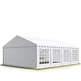 TOOLPORT Party-Zelt Festzelt 5x8 m Garten-Pavillon -Zelt PVC Plane 700 N in weiß Wasserdicht