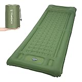 TOMSHOO Isomatte 1/2 Personen Camping Outdoor, Ultraleicht Aufblasbare Luftmatratze mit Fußpresse Pumpe, Integrierten Kissen, Aufbewahrungstasche, Campingmatrazen Schlafmatte für Wandern, mehr