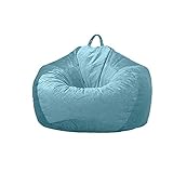 MKYOKO Heimtextilien Lazy Sofa Sitzsack Stoffbezug Tatami Home Einzelsofabezug Relax Lounge-Möbel (ohne Füllstoff) (Farbe: Braun) (Blau C)