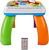 Fisher-Price HBW49 - Lernspaß Spieltisch, Lernspielzeug mit Lichtern, Sätzen und Liedern, mitwachsenden Spielstufen, Baby Spielzeug ab 6 Monaten (italienische Version)