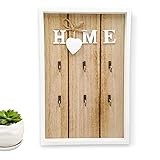 Aipwerer Holz SchlüSselhaken,6 Haken SchlüSselbrett Home,Wand SchlüSselhalter,SchlüSselbrett Vintage,SchlüSselhalter Organizer,Wohnzimmer Schreibtisch Studie Ornament SchlüSselkäSten Holzhaken