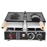 Cutycaty 1400W Antihaft Waffeleisen Aluminiumguss Fisch Form Non-Stick Bakeware Waffel Kuchen Maker Pan mit Timer und LED-Licht