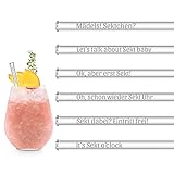 Sekt Geschenk Glasstrohalme Lustige Sprüche | 6x 15cm Strohhalme für Sektgläser mit Gravur | Champagner Gläser Geschenkset | Glas mit Gravur Sekt Geschenk für Frauen