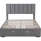 DDOY bettgestell Komforthöhe Bett mit stauraum stabil rausfallschutz Bett Holz Bett mit stauraum bettgestell 140x200 bettrahmen Bett 140x200