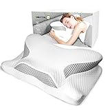 Uamector Memory Foam Kissen, Orthopädisches Nackenstützkissen, Ergonomisches Nackenkissen kopfkissen, Schlafkissen für Jede Schlafposition Geeignet (Grau)