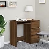 XIAOGUANG Schreibtisch, Pc Tisch, Computertisch, Bürotisch, Nähtisch, Gaming Tisch, Computer Desk, Braun Eichen-Optik 90x45x76 cm Holzwerkstoff