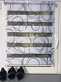 Gardinen Senay, Klemm-Fix Doppelrollo, mit verstellbaren Klemmträgern, Gemustert (40 x 150)