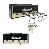 Hedallo für Marshall Schlüsselhalter Wandmontage, Jack II Rack 2.0 JCM800 Gitarre Wand Schlüsselbrett, Schlüsselanhänger Haken Wandhalterung mit 4 Gitarrenstecker(Schwarz)