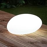 EASYmaxx Solar-Deko-Stein 40x30x16 cm IP67 | Gartenleuchte Deko-Stein mit LED Beleuchtung und Farbwechsel | Moderne Außen-Garten-Lampe, Dekoleuchte | Witterungsbeständig IP67, Fernbedienung