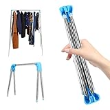 LMYDIDO Kleiderständer Klappbar Tragbarer, Ausziehbarer Kleiderstänge, Verstellbarer Reise-Kleiderständer, Leicht Clothes Rack, für Reisen, Tanz, Camping, Wäsche