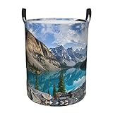 Wäschekorb mit Rocky Mountains-Aufdruck, zusammenklappbarer Aufbewahrungskorb, Haushaltsaufbewahrung für Kleidung, Bettwäsche, Laken, Spielzeug