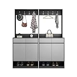 Freistehendes Schuhregal Schließfach Nordic Haushalt Große-kapazität Schuh Schrank Korridor Einfache Moderne Halle Schrank Eingang Schuh Schrank mit Aufhänger Schuh Rack Multifunktionales Schließfach