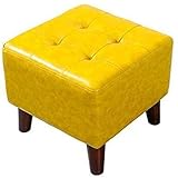 Puff Hocker ​Ottomans Ottomane PU-Leder Fußhocker Sofa Hocker Holzbank Sitz Haushalt Wohnzimmer Couchtisch Hocker Kreative Massivholztür Wechselschuh Be (Größe: 36 * 36 * 40 cm, Farbe: