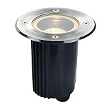 SLV DASAR® 115 | Outdoor Bodeneinbaustrahler, Einbauleuchte aussen, Außenleuchte, Bodenstrahler, Bodenleuchte |GU10, IP67, rund, edelstahl 316, max. 35W